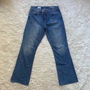 Retro 60s Gap 1969 Perfect Bootcut Jeans Womens 29r Medium Wash Blue Denim